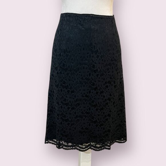 ZARA Dresses & Skirts - ZARA Women's Black Lace Skirt Size 12 A-Line Skirt